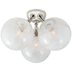 Cristol 1/3/16Lt Flush Mount - Nickel/Brass