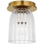 Asalea 5" Solitaire Flush Mount - Brass/Nickel