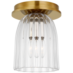 Asalea 5" Solitaire Flush Mount - Brass/Nickel