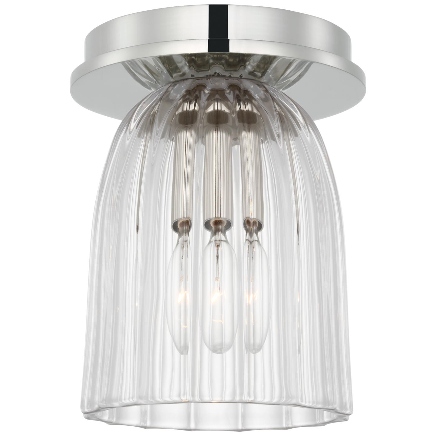 Asalea 5" Solitaire Flush Mount - Brass/Nickel
