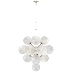 Cristol 10/17Lt Tiered Chandelier - Brass/Nickel