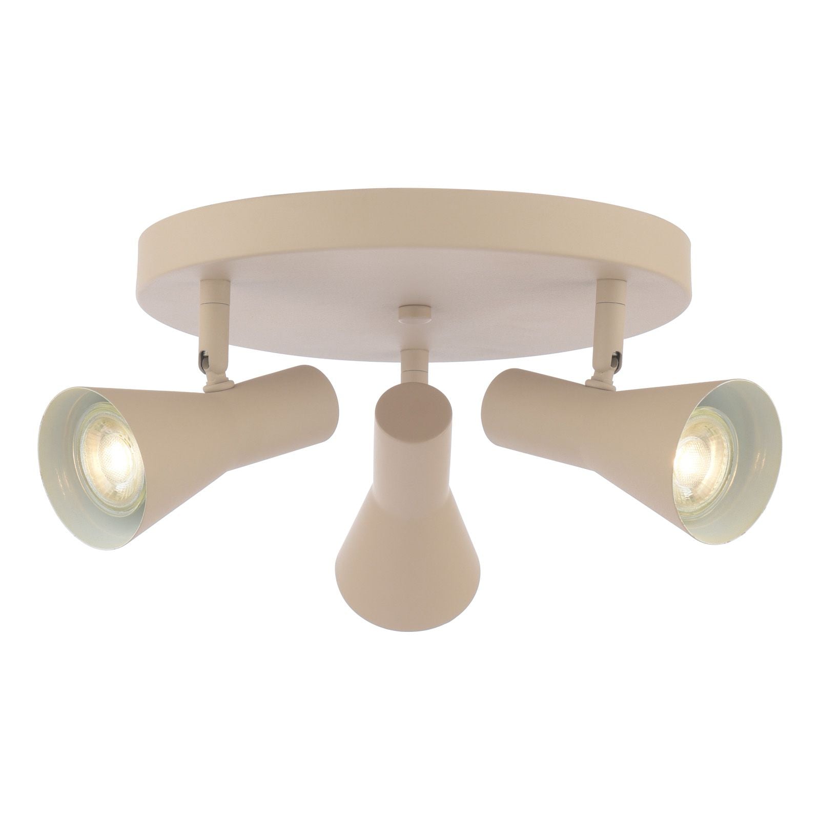 Arnel 3 Light Plate Spotlight- Satin Taupe Finish