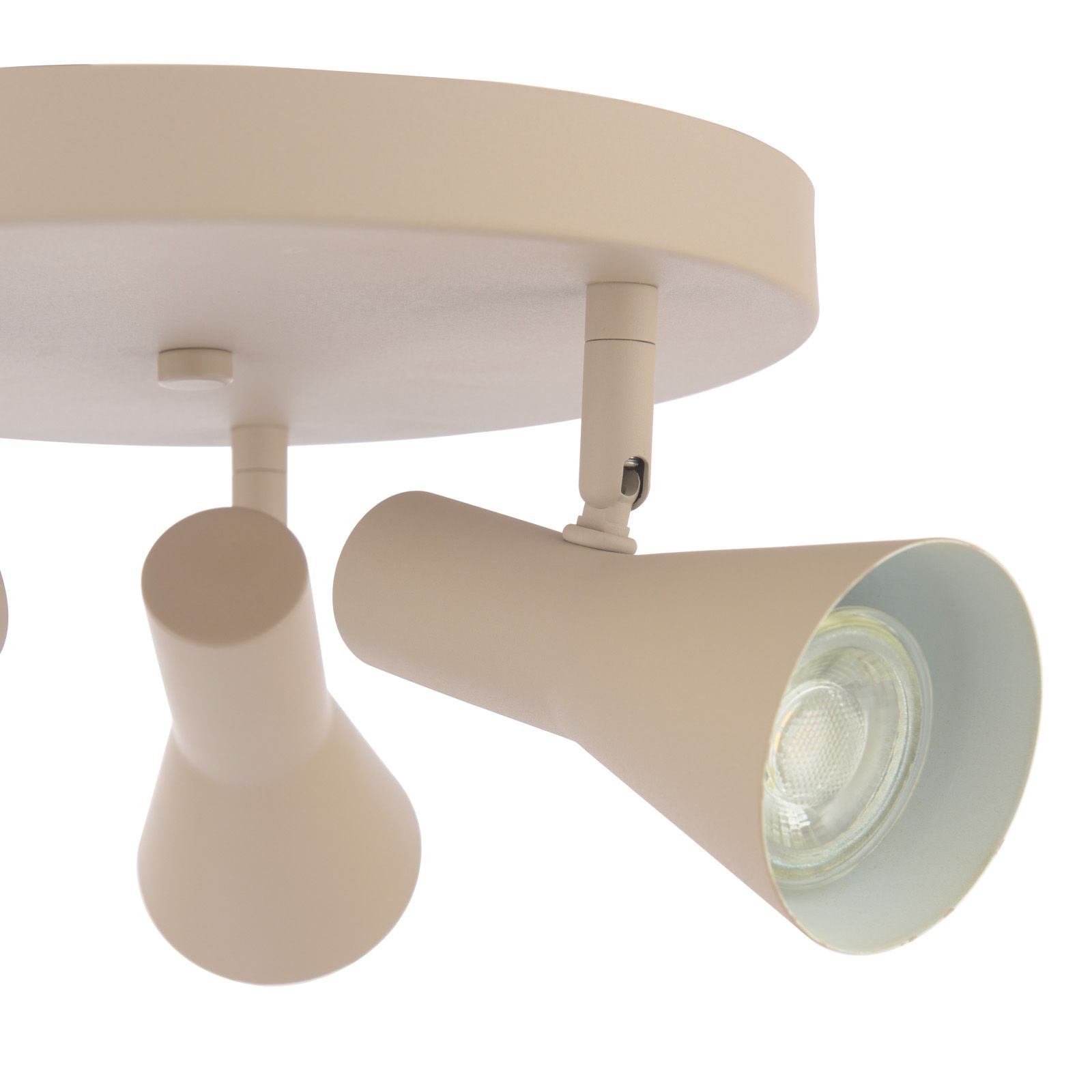 Arnel 3 Light Plate Spotlight- Satin Taupe Finish