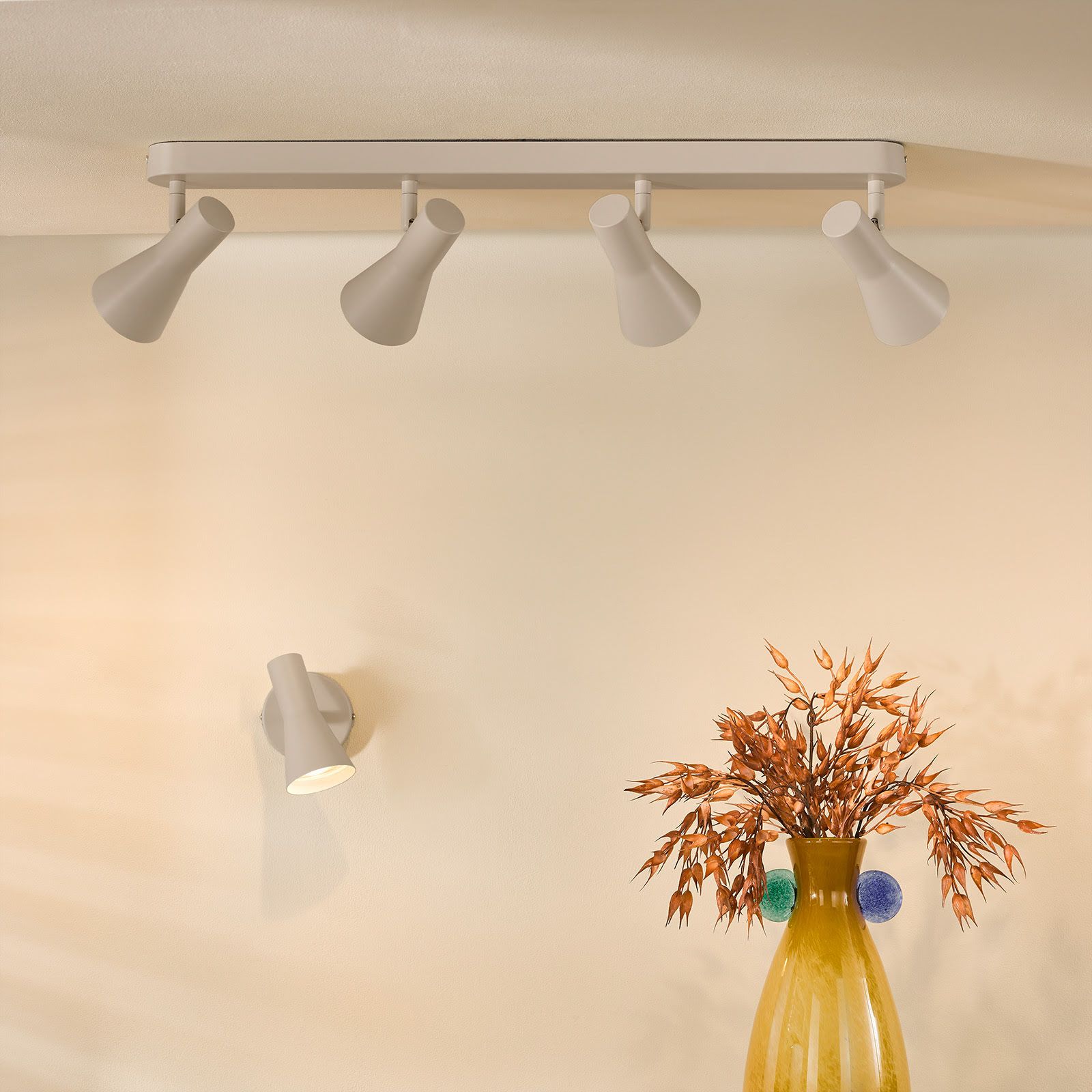 Arnel 4 Light Bar Spotlight- Satin Taupe Finish