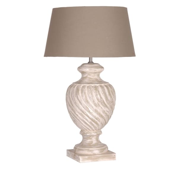 Zeus Table Lamp with Beige Shade