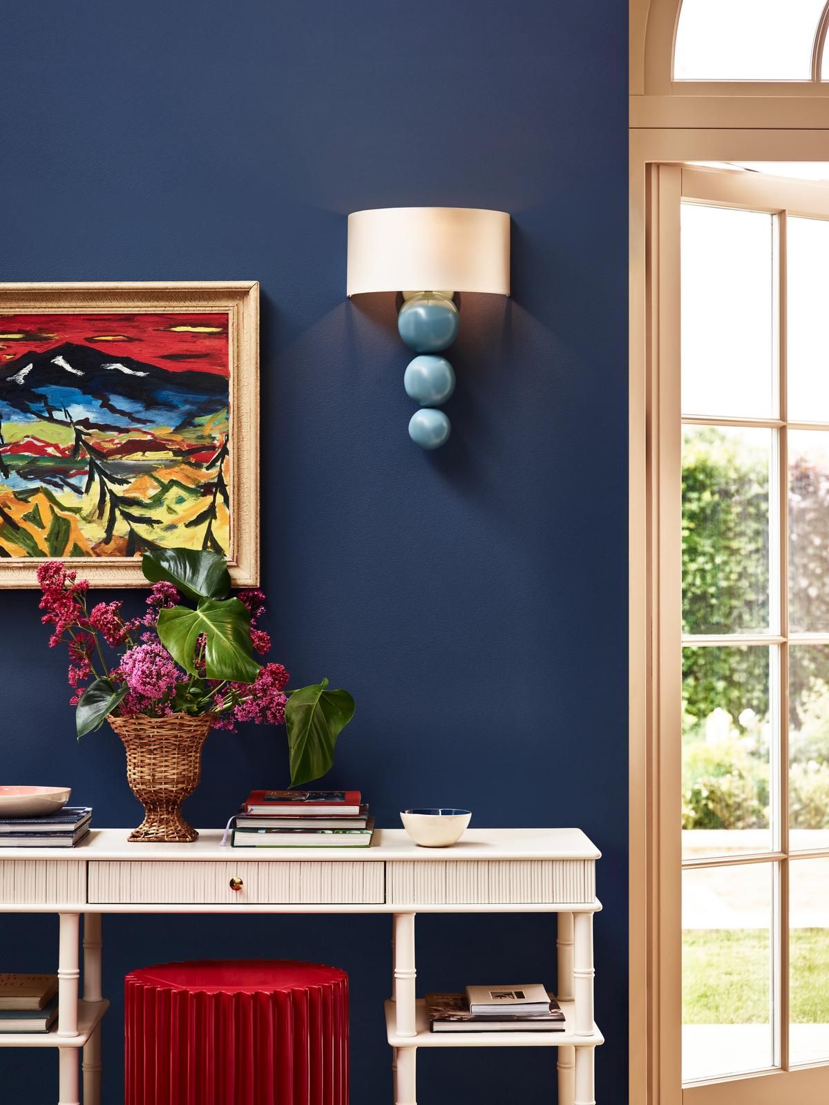 Athena Wall Light Bespoke With Bespoke Shade