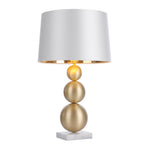 Athena table lamp in butter brass with a marble base - BASE ONLY E27