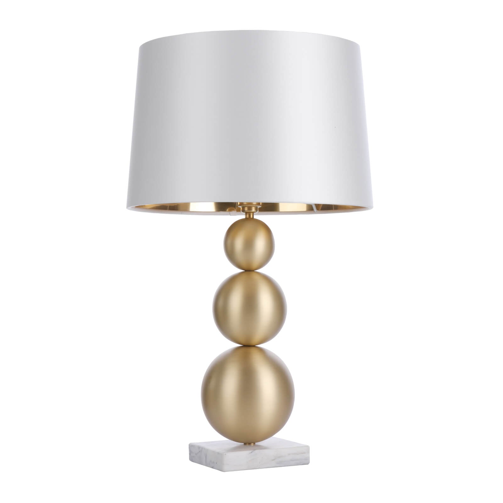 Athena table lamp in butter brass with a marble base - BASE ONLY E27