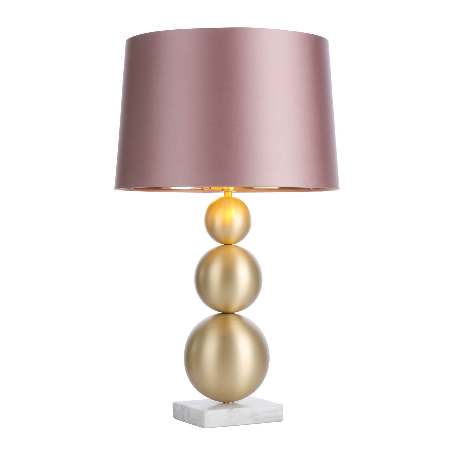 Athena table lamp in butter brass with a marble base - BASE ONLY E27