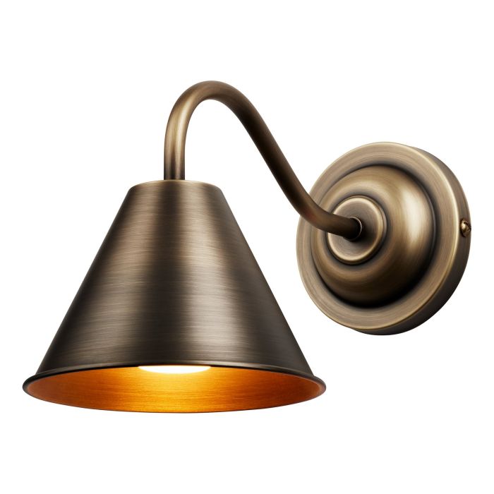 David Hunt Avon Bathroom Wall Light,butter Brass/Polished Chrome IP44