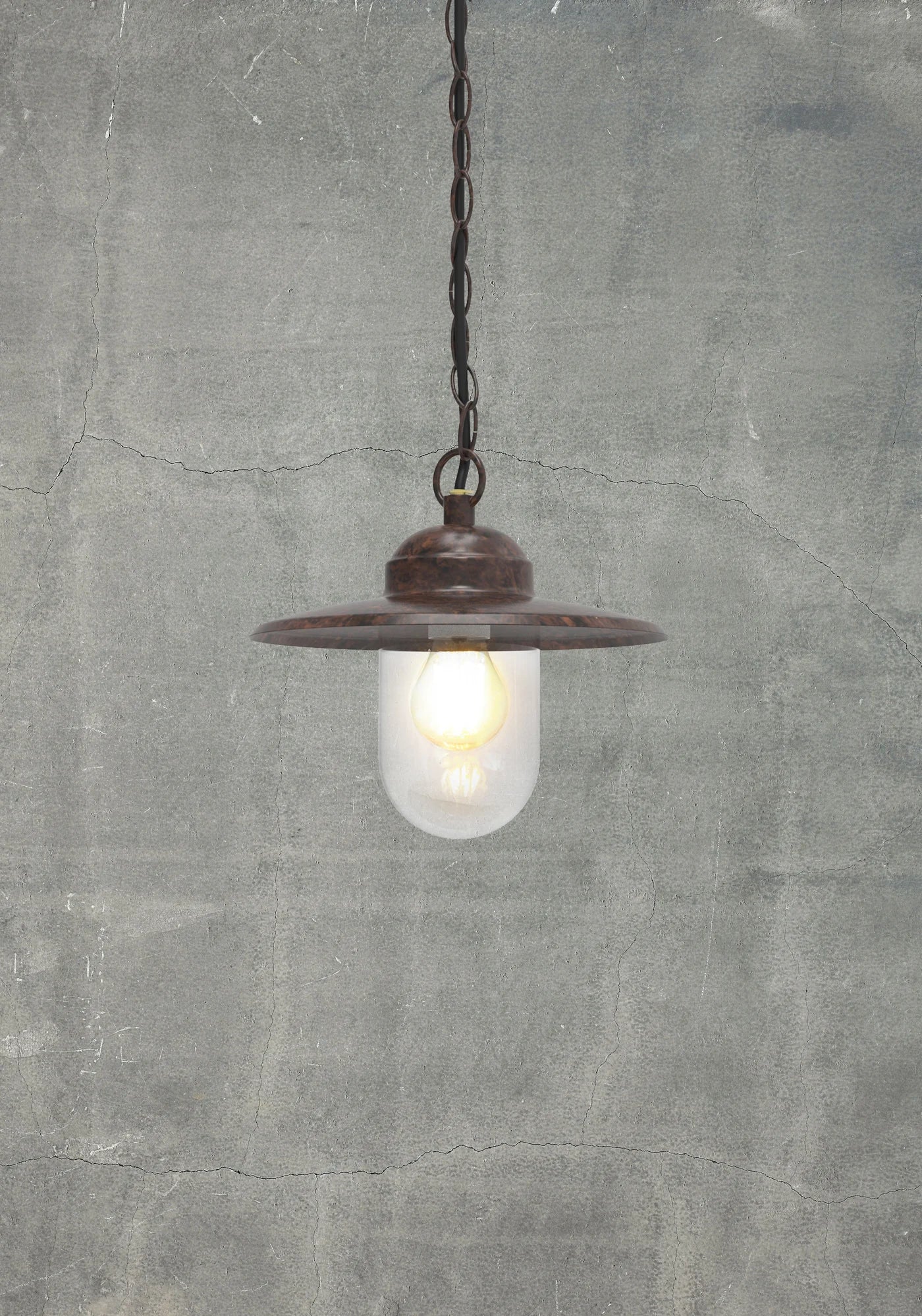Luxembourg Outdoor Pendant- Rusty Finish