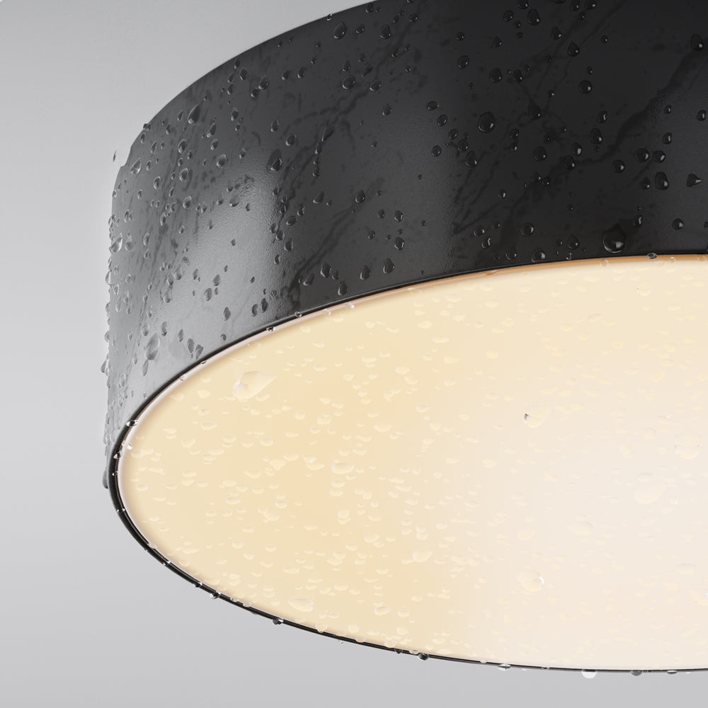 Zon Outdoor Flush Light IP65- Black/ White Finishes