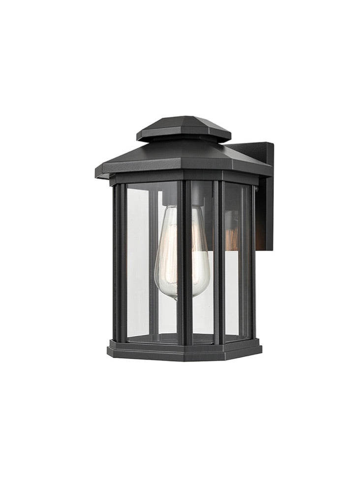 Alsatian Outdoor Lantern Wall Light IP44 - Charcoal