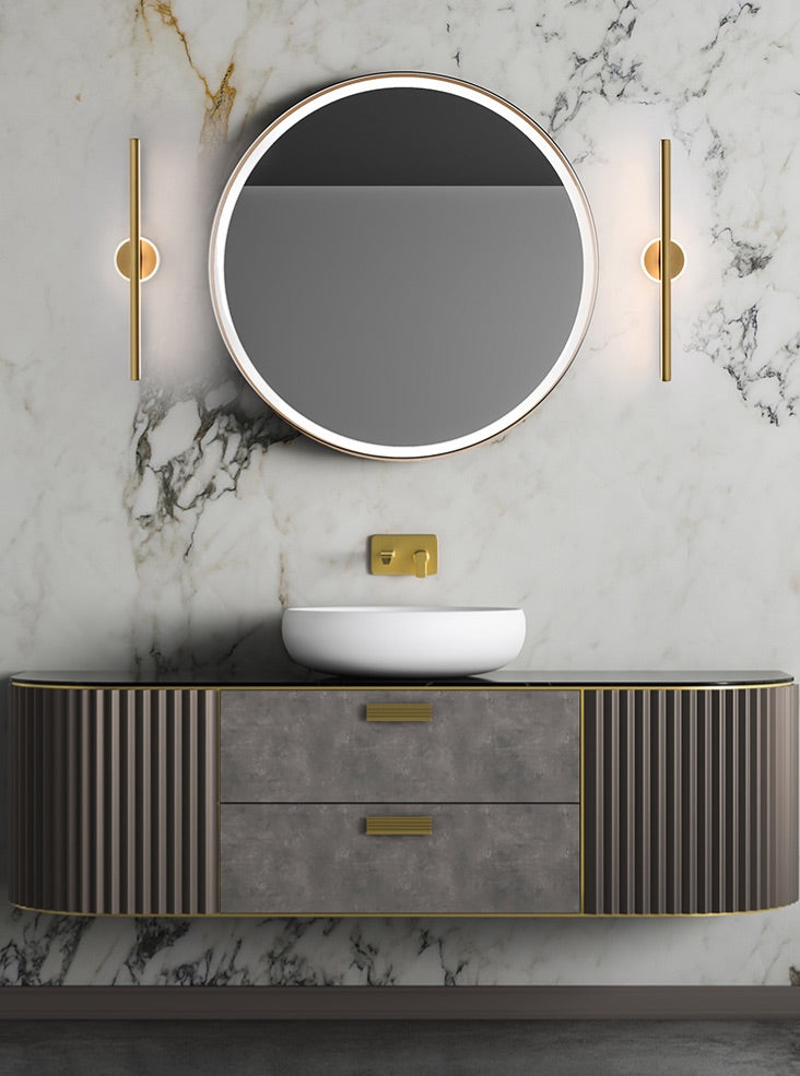 Allure LED Wall Light - Chrome and Aged Brass