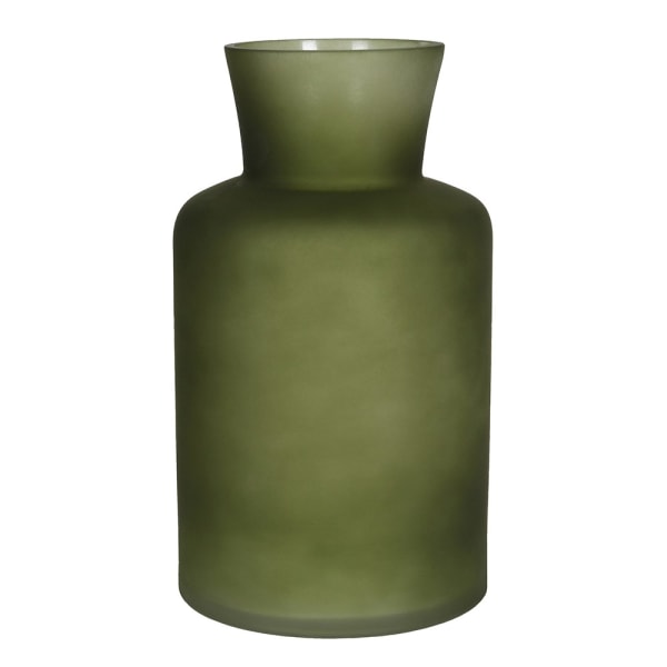 Smokey Green Glass Vase