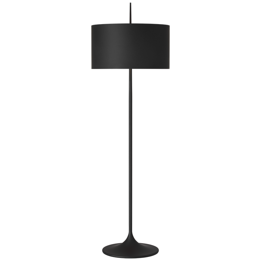 Spinet 62" Floor Lamp - Matte Black/White