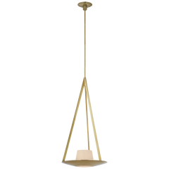 Divina 20" Pendant - Brass/Iron & Alabaster