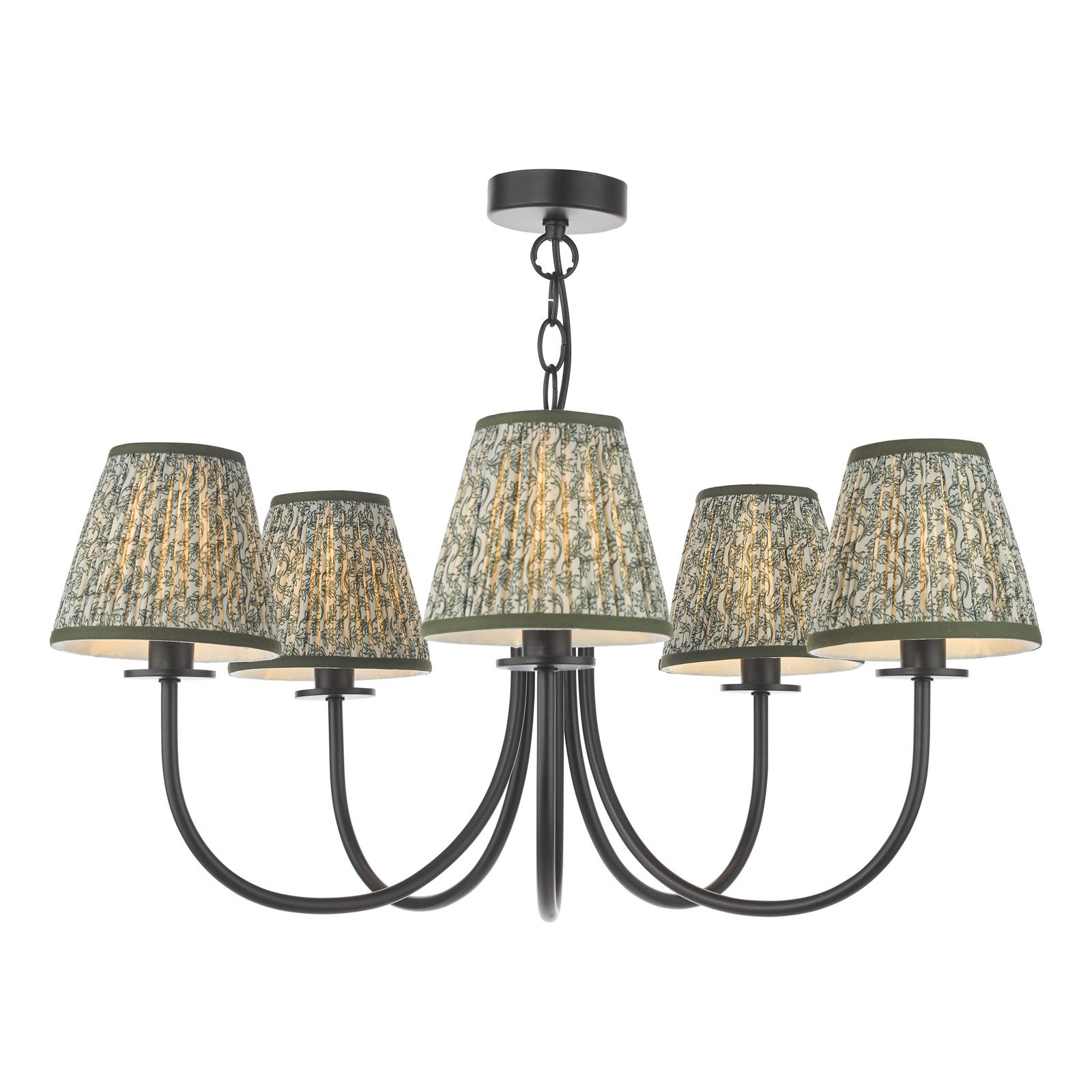 Becca 5 Light Ceiling Light- Matt Black With Different Shades
