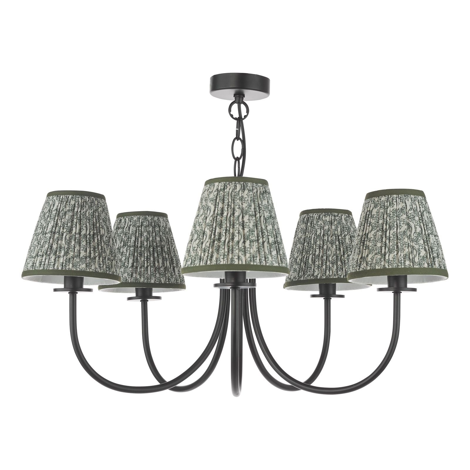 Becca 5 Light Ceiling Light- Matt Black With Different Shades