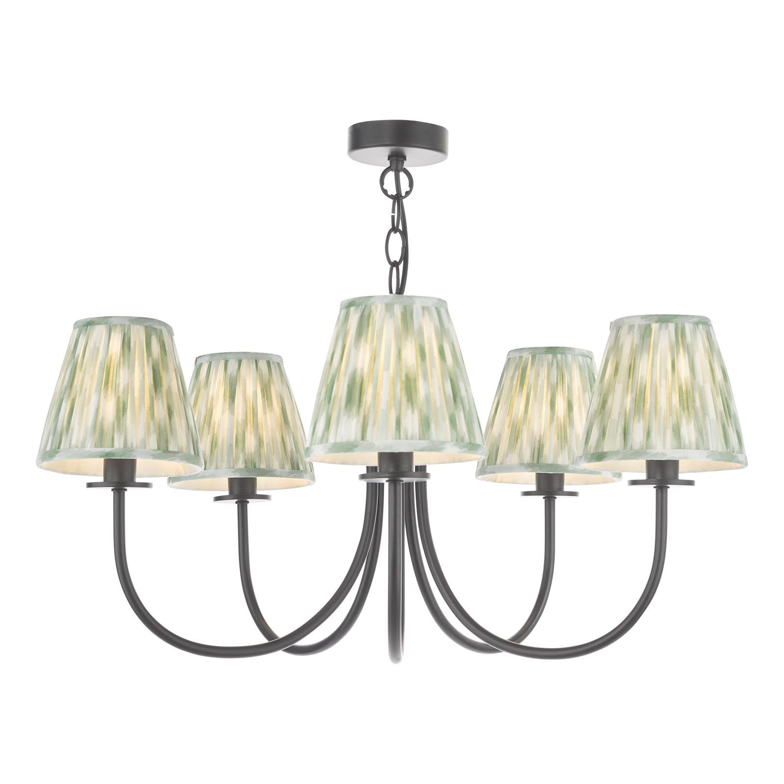Becca 5 Light Ceiling Light- Matt Black With Different Shades