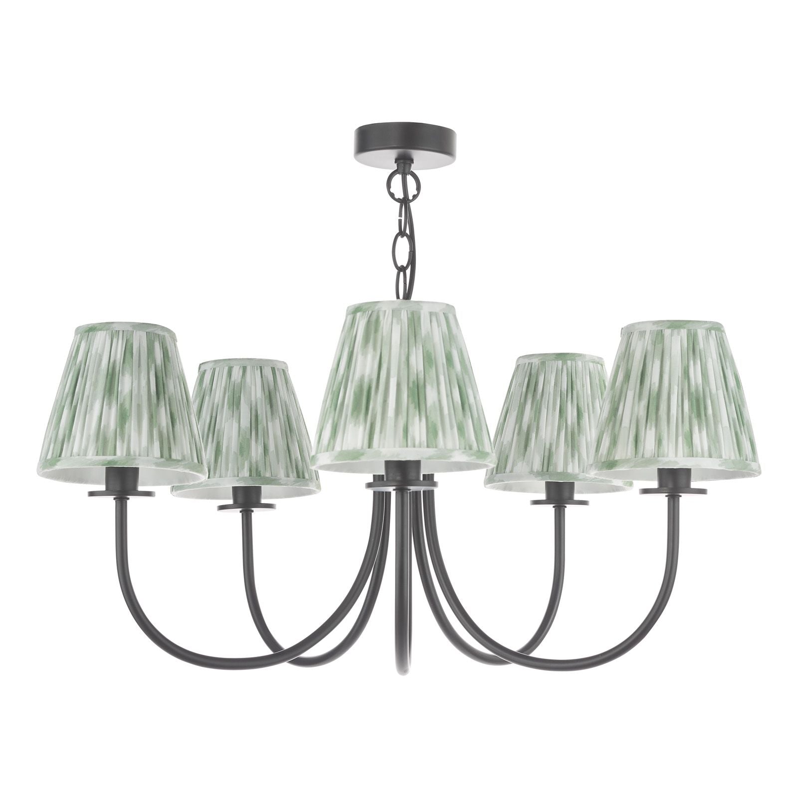 Becca 5 Light Ceiling Light- Matt Black With Different Shades