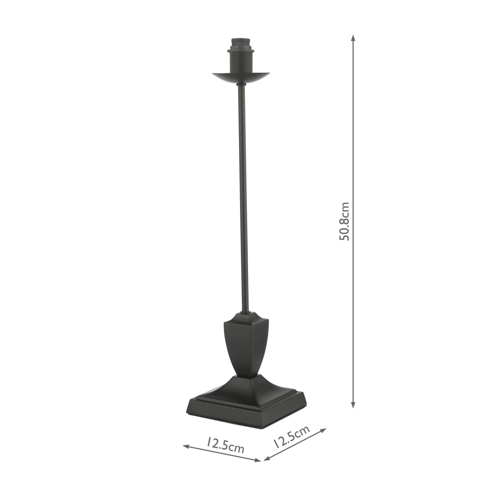 Bessa Table Lamp Satin Black Base Only E14
