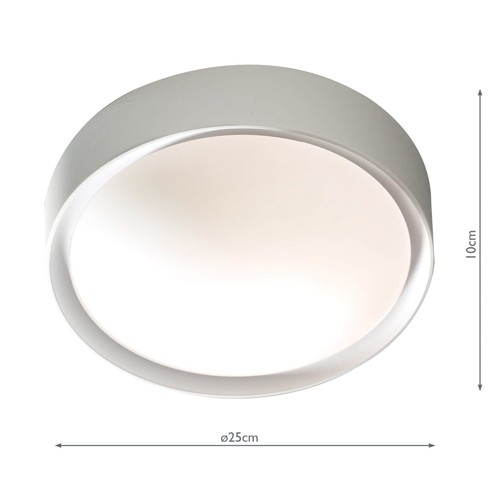 Beta Bathroom Flush Light IP44 - Cream & Opal Glass
