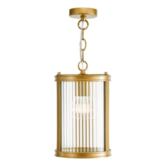 Bianka Pendant Bronze/Matt Black and Ribbed Glass E17