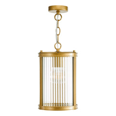 Bianka Pendant Bronze/Matt Black and Ribbed Glass E17