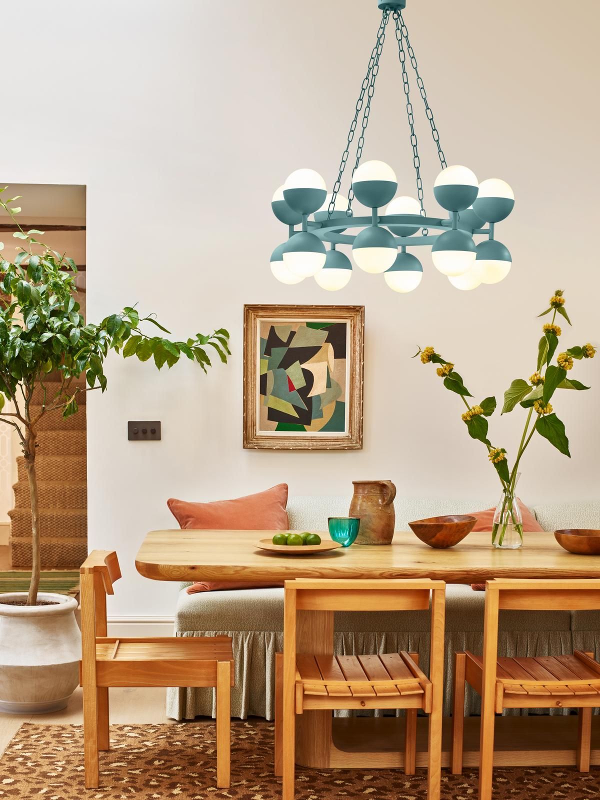 Bilbao 16 Light Pendant Bespoke and Opal Glass