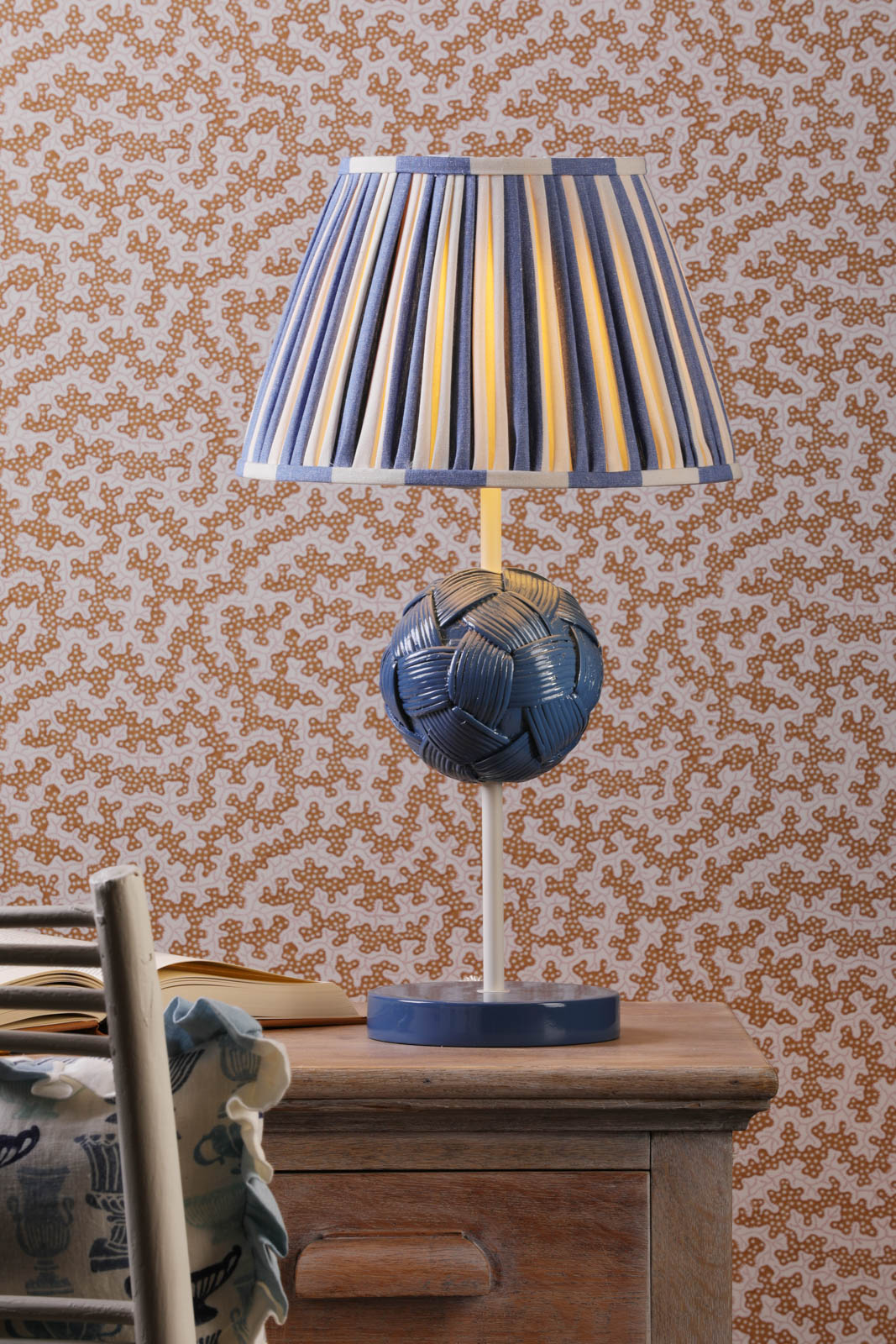 Bodkin Table Lamp In Persian Blue & Coconut/Strawberry & Blush Pink Base Only B22