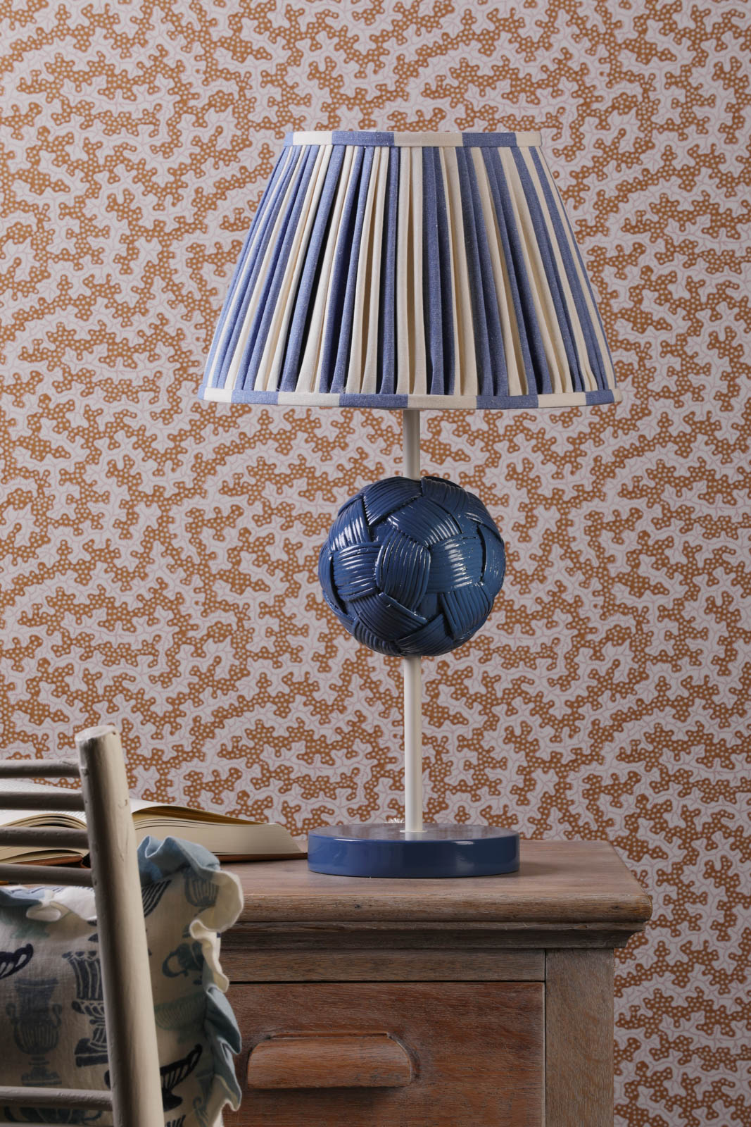 Bodkin Table Lamp In Persian Blue & Coconut/Strawberry & Blush Pink Base Only B22