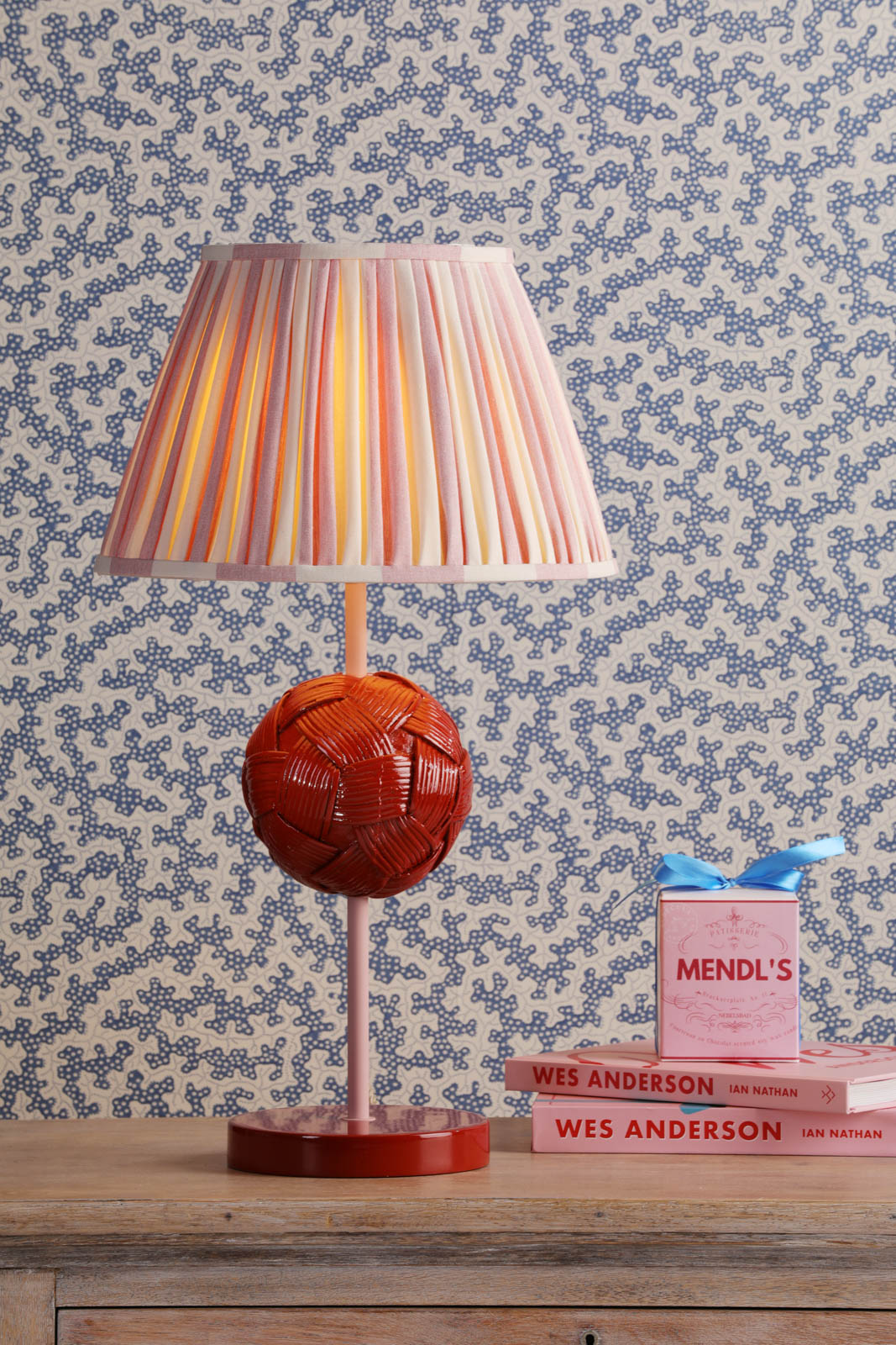 Bodkin Table Lamp In Persian Blue & Coconut/Strawberry & Blush Pink Base Only B22