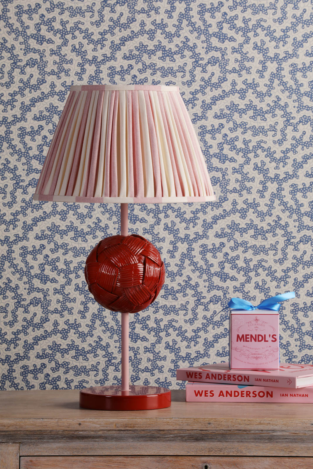 Bodkin Table Lamp In Persian Blue & Coconut/Strawberry & Blush Pink Base Only B22