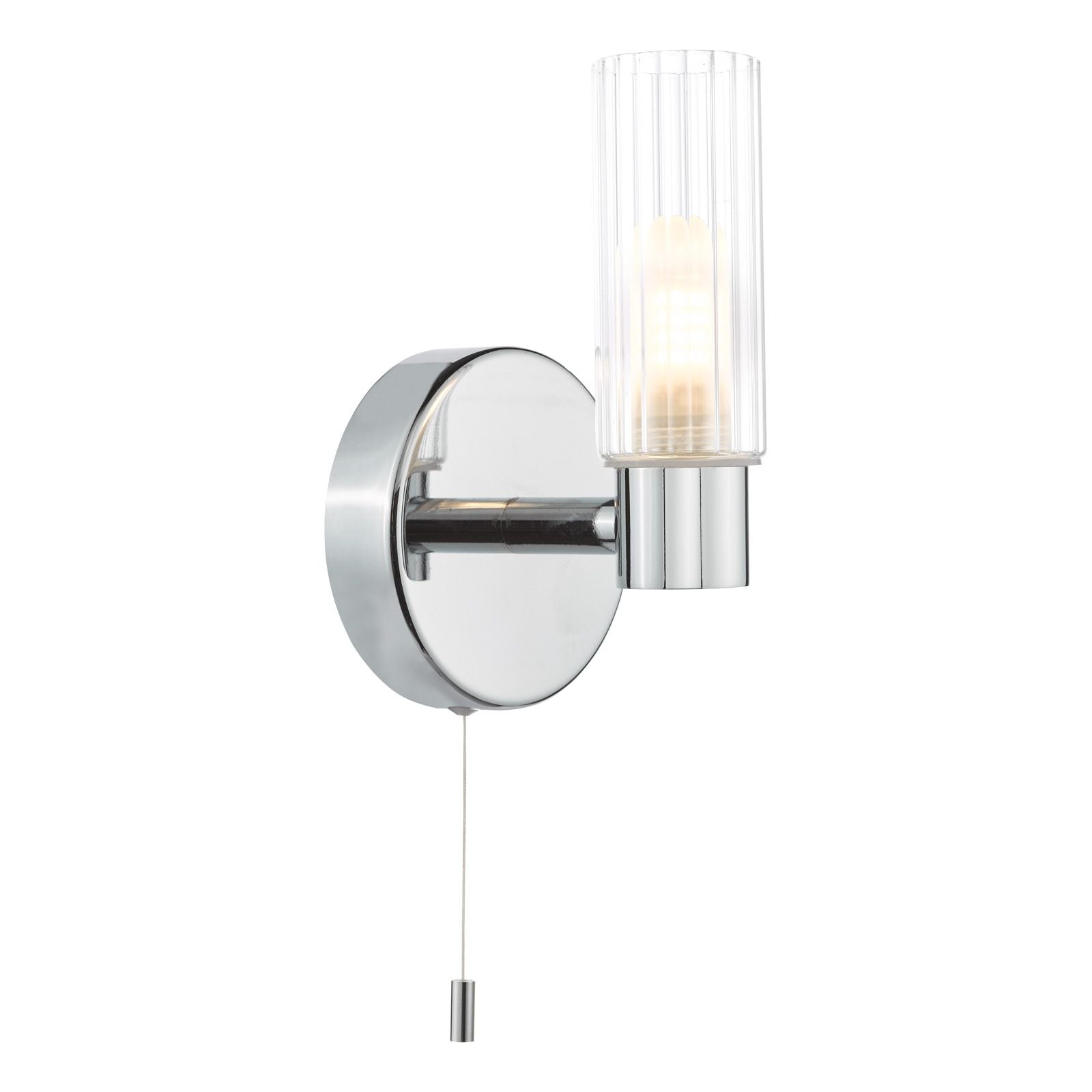 Bolton 1/2Lt Wall Light - Matt Black/Polished Chrome