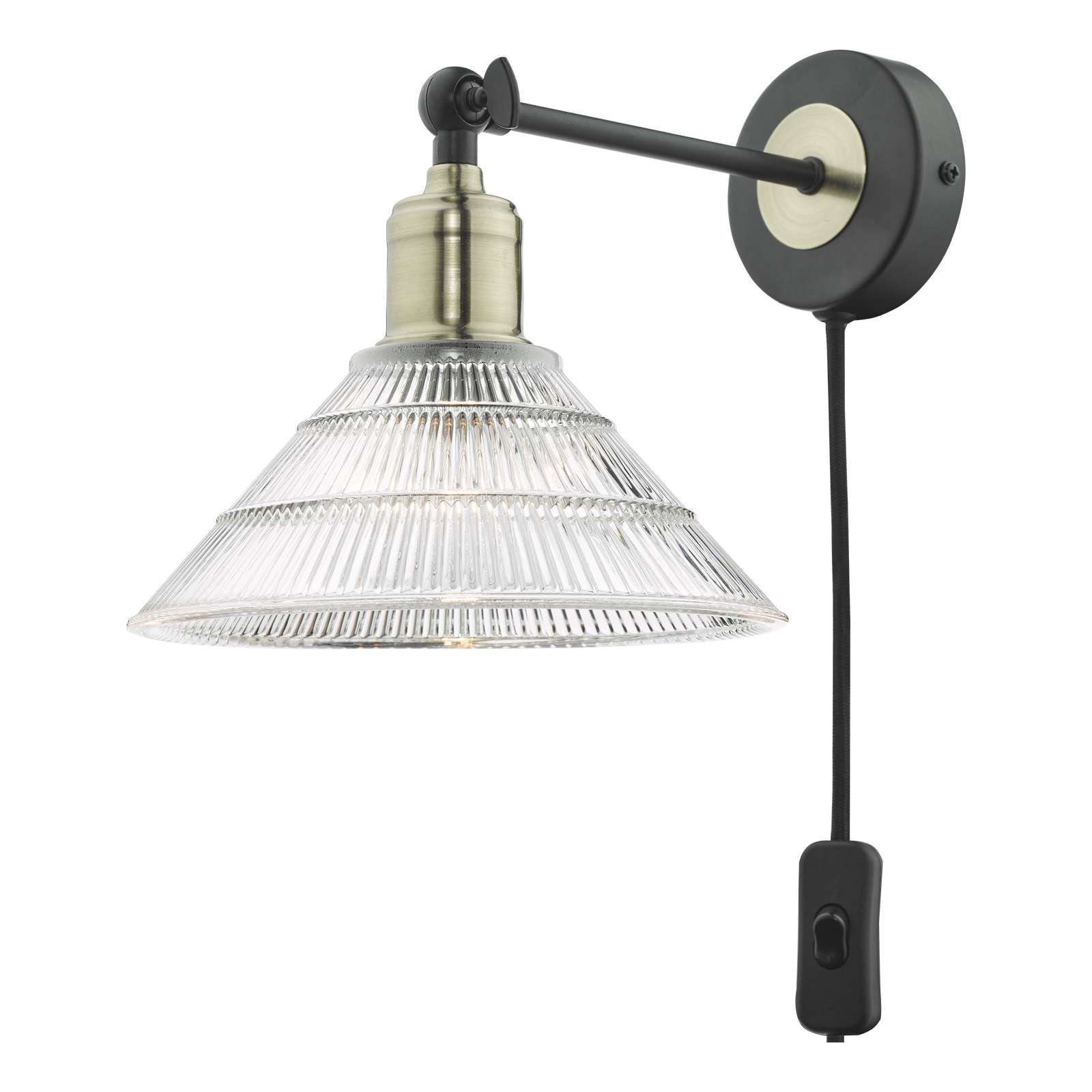 Boyd 1Lt Plug-In Swing Arm Light - Antique Brass