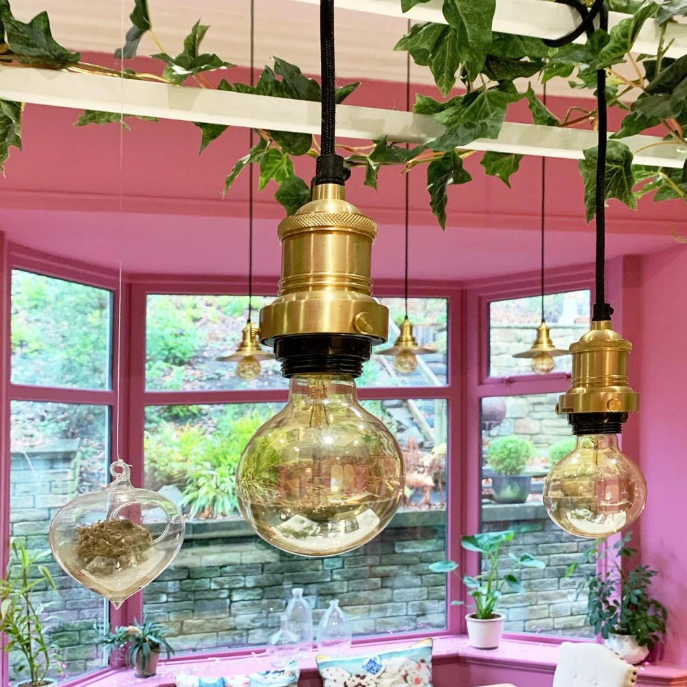 Brooklyn Cluster Ceiling Light - Pewter/Brass Finish