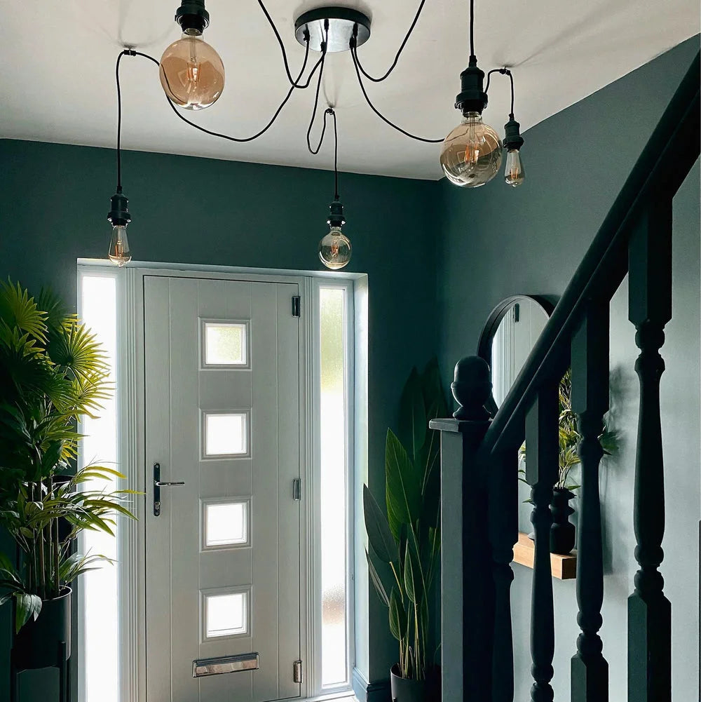 Brooklyn Cluster Ceiling Light - Pewter/Brass Finish