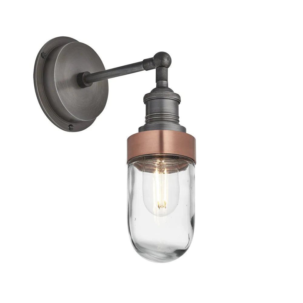 Brooklyn Outdoor IP65 Wall Light - Pewter, Copper, Brass