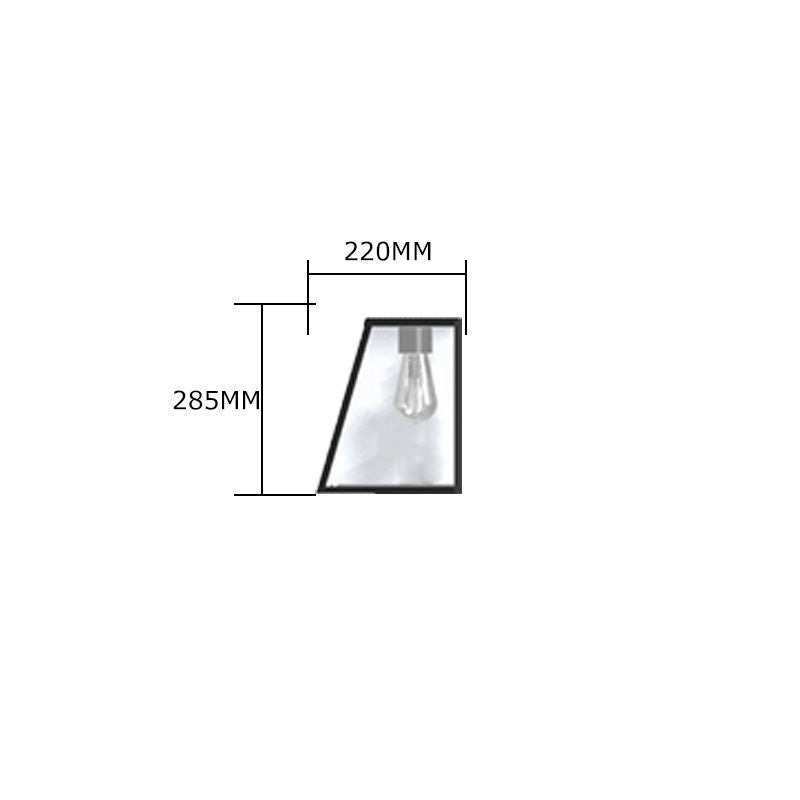 Apsley 1Lt Outdoor Bulkhead - Galvanised Steel