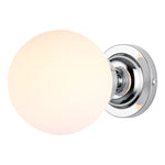 Buckley single wall light, polished chrome, IP44 rated