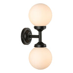 Buckley 2Lt IP44 Bathroom Wall Light - Matt Black
