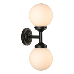 Buckley 2Lt IP44 Bathroom Wall Light - Matt Black