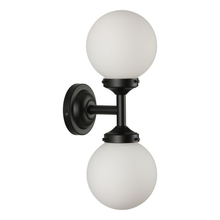 Buckley 2Lt IP44 Bathroom Wall Light - Matt Black