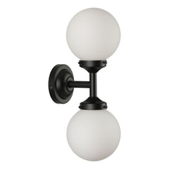 Buckley 2Lt IP44 Bathroom Wall Light - Matt Black