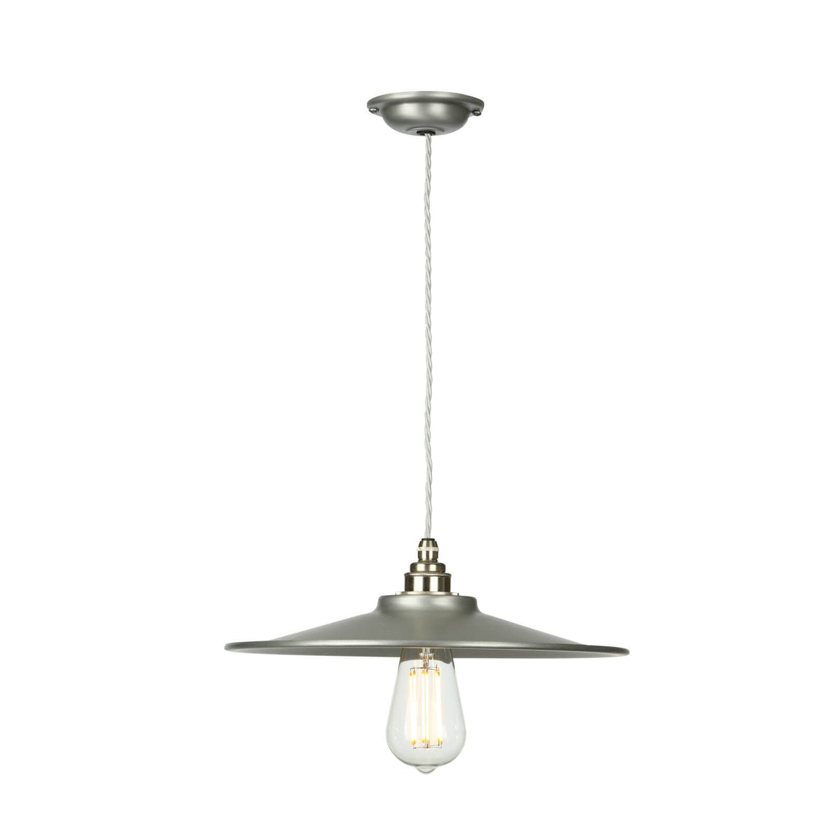 Buxton single pendant in Antique Brass/Brushed Chrome/Bespoke  Finish