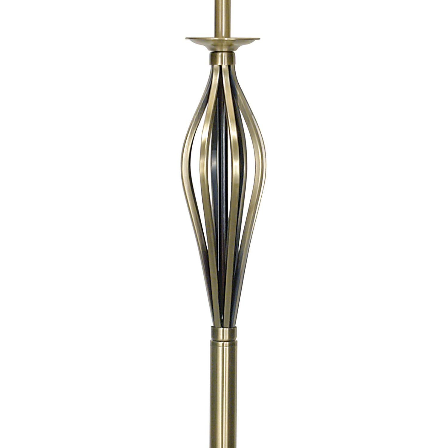 Bybliss Floor Lamp Antique Brass/Satin Chrome complete with Shade