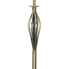 Bybliss Floor Lamp Antique Brass/Satin Chrome complete with Shade