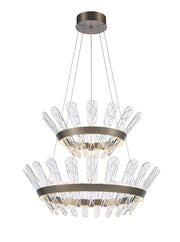 Basildon Double/ Triple Tiered Bronze LED Pendant