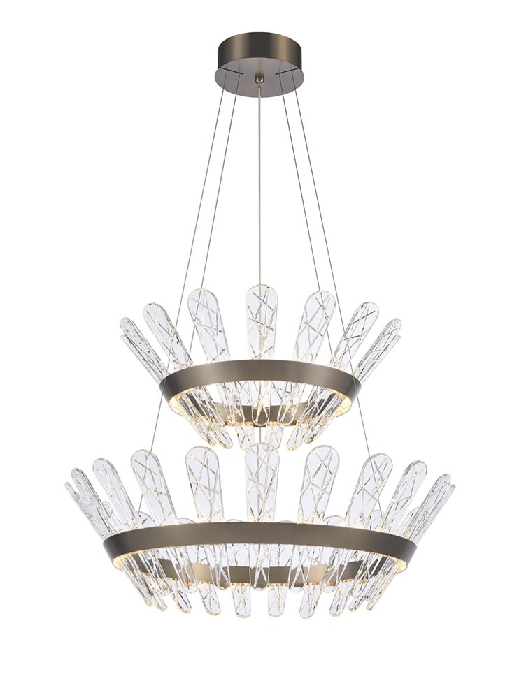 Basildon Double/ Triple Tiered Bronze LED Pendant